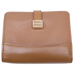 Miu Miu MIUMIU 5MV204 2C3Y F098L DAINO SOFT CALF Bi-fold Wallet (with coin pu...